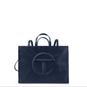 Large Telfar Shopping Bag (NAVY) Never Used